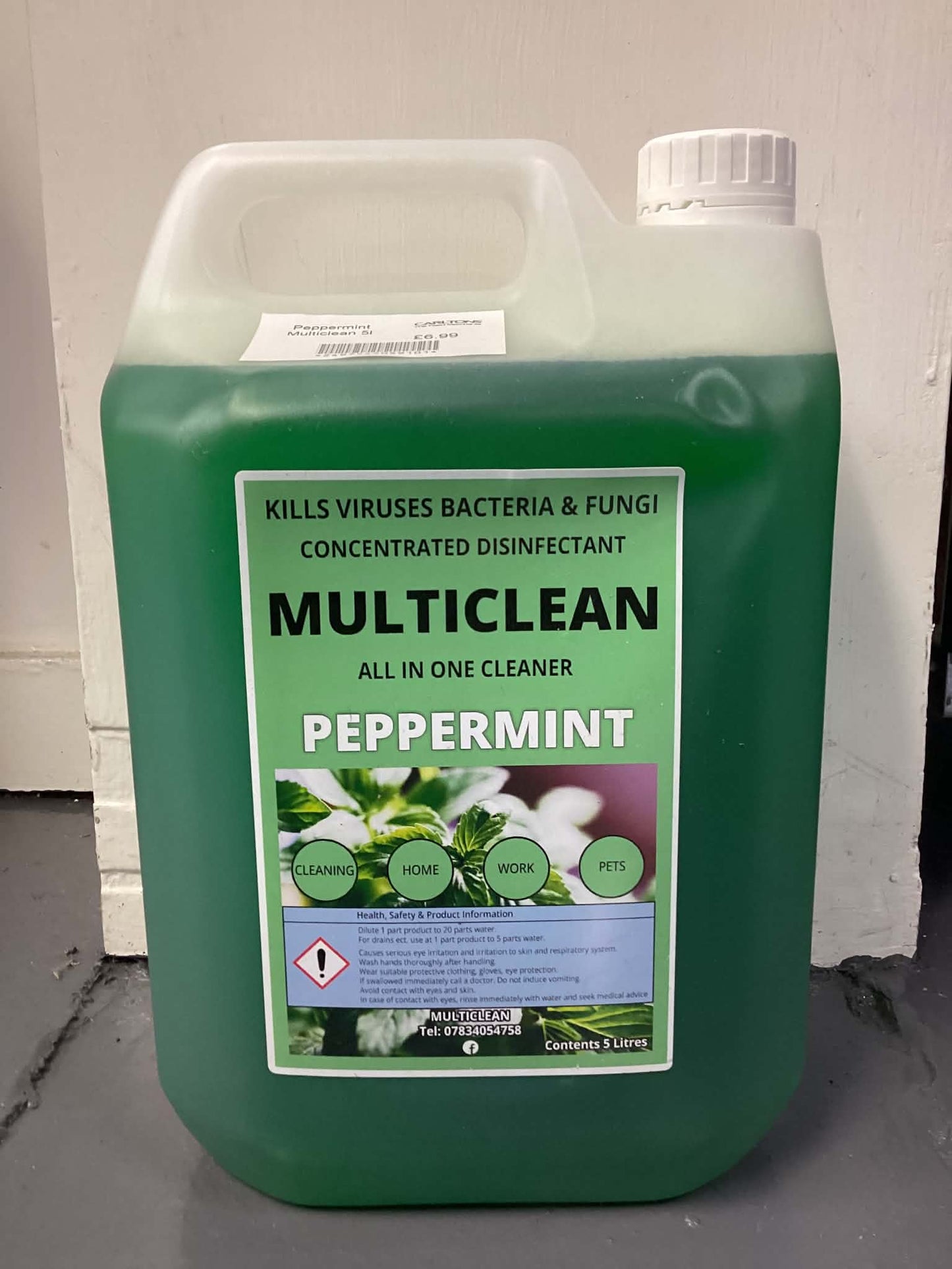 Multiclean Disinfectant Peppermint Fragrance 5 Litre