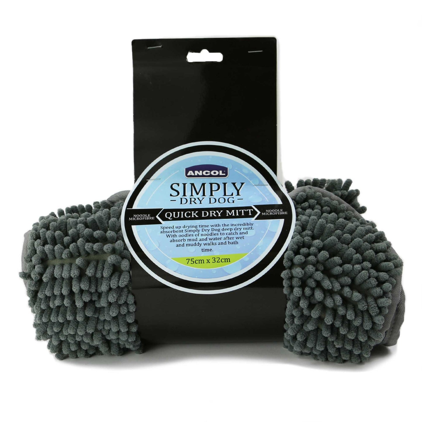 Ancol Simply Dry Dog Noodle Mitt