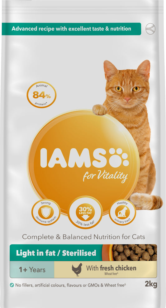 Iams Cat Adult Vitality Light in Fat 2kg