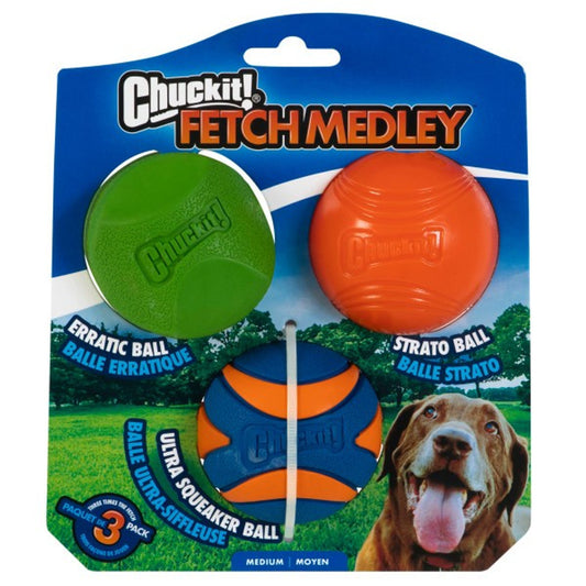 Chuckit! Fetch Medley Assorted 3 pack 6.5cm