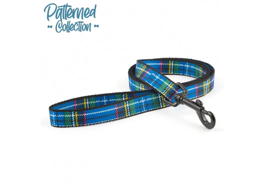 Ancol Tartan Dog Lead Blue
