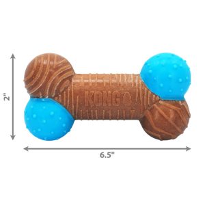 KONG CoreStrength Bamboo Bone Durable Dog Chew Toy Large