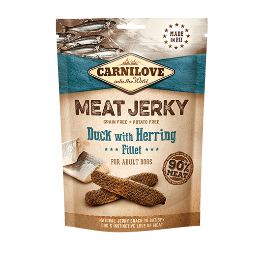Carnilove Dog Jerky Treats Duck with Herring Fillet
