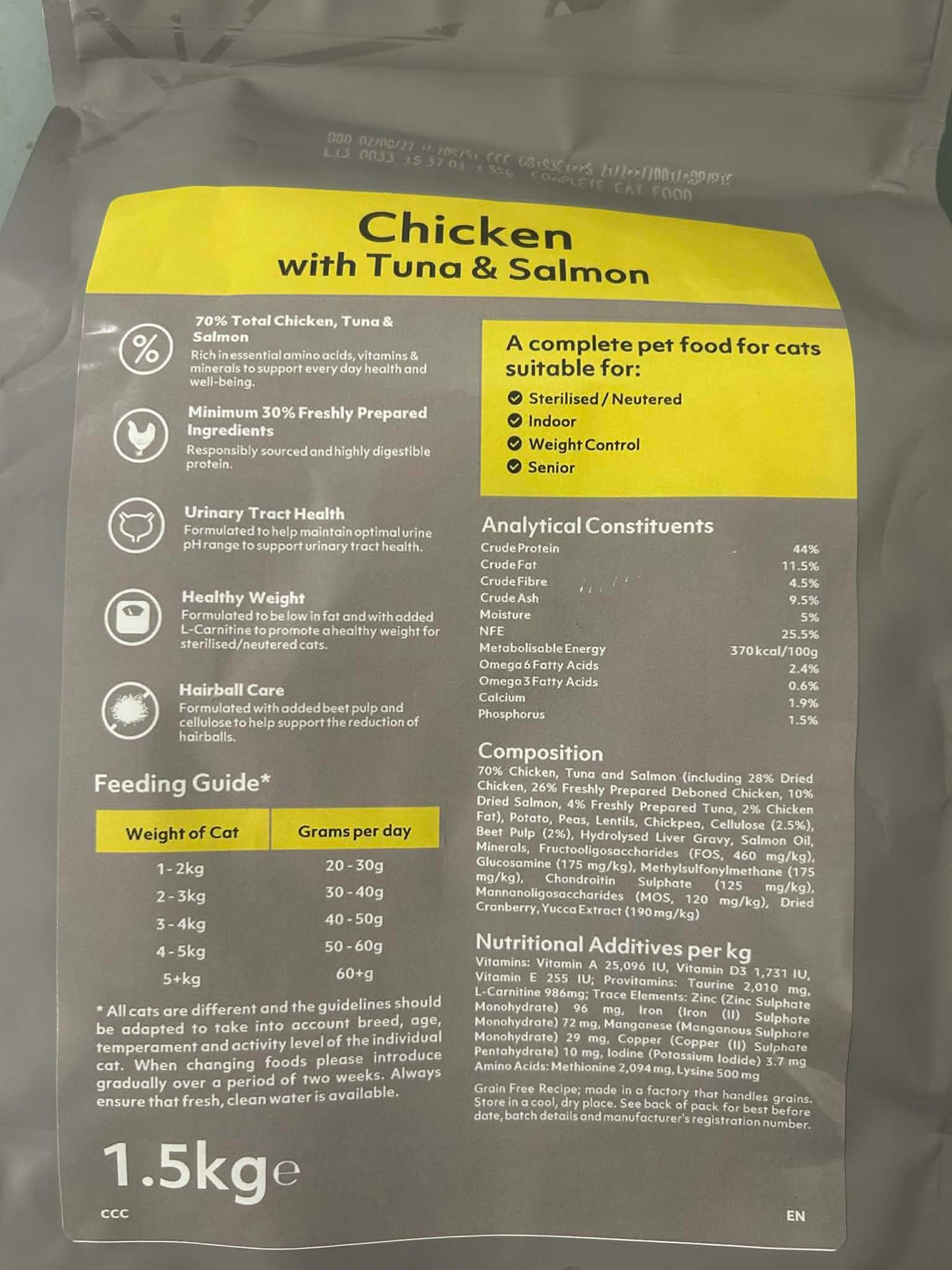 Carltons Sterilised Adult Cat Food Chicken, Tuna & Salmon 1.5kg