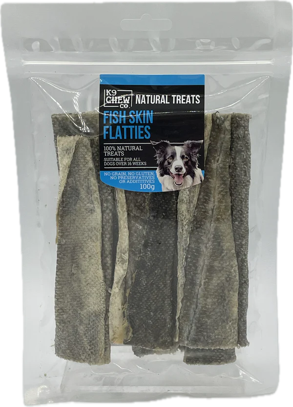 K9 Chew Co Fish Skin Flatties 100g