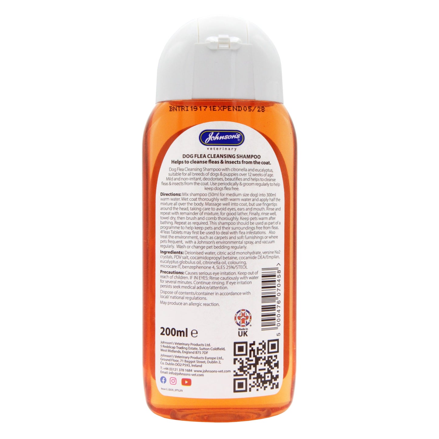 Johnson's Dog Flea Cleansing Shampoo – 400ml