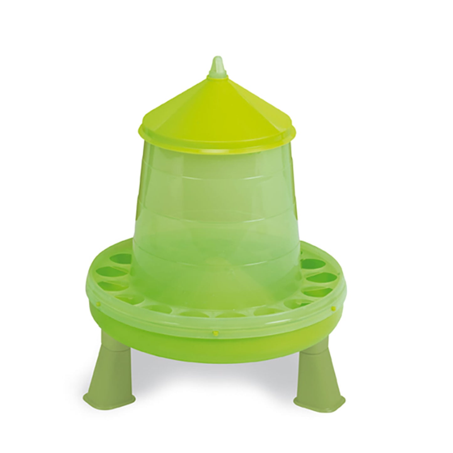 Gaun Poultry Feeder Plastic with legs 4kg - Green