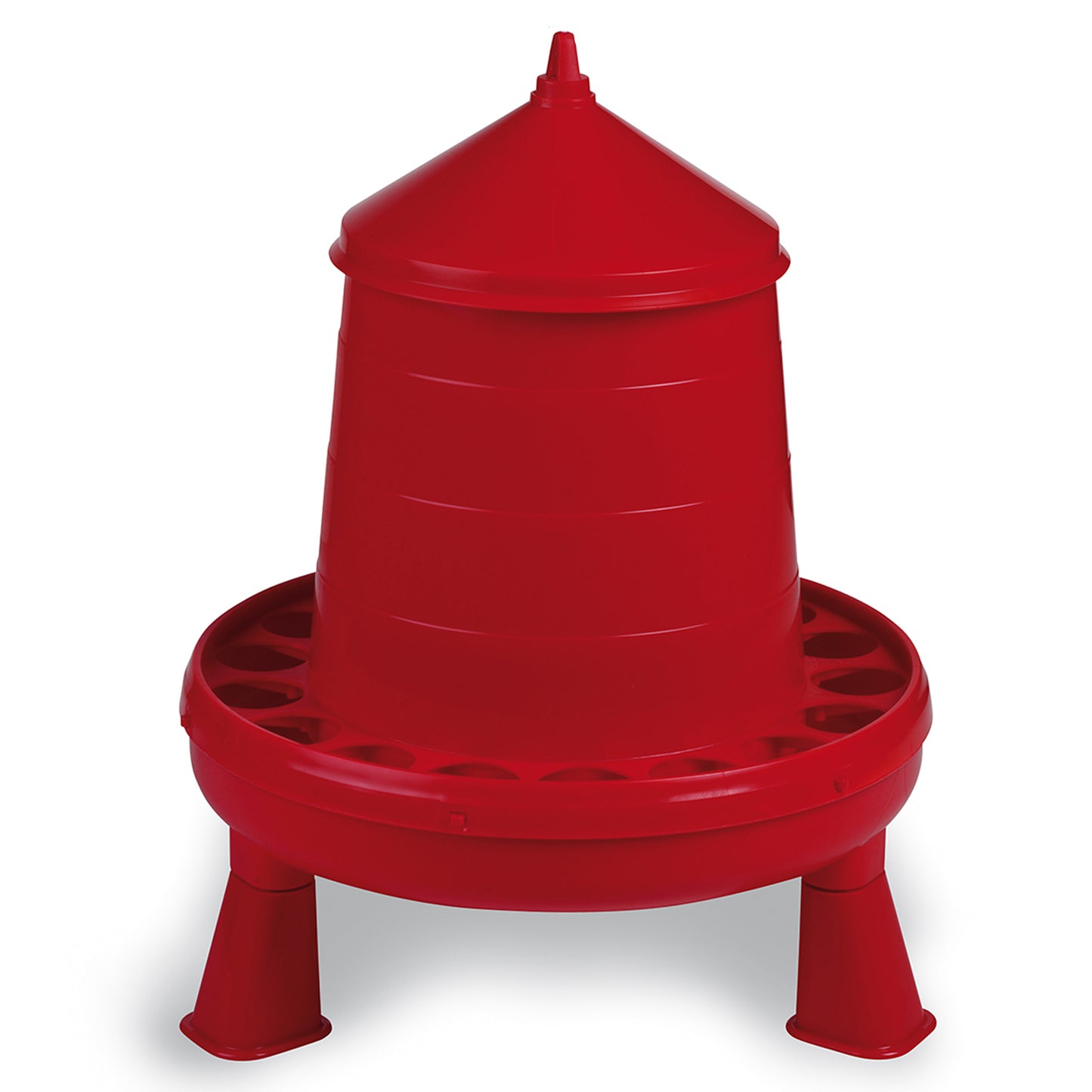 Gaun Poultry Feeder Plastic with legs 4kg - Red