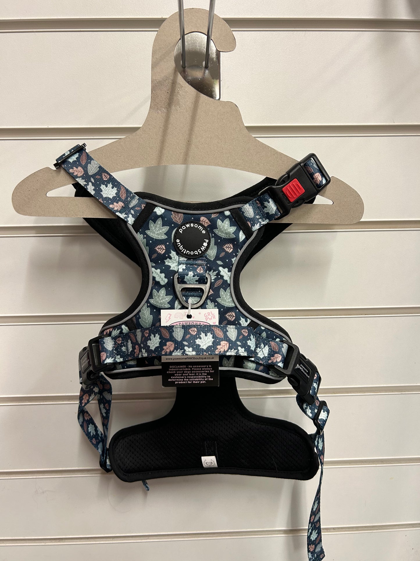 Pawsome Paws Boutique Winter Blues Tough Trails Harness - Extra Large