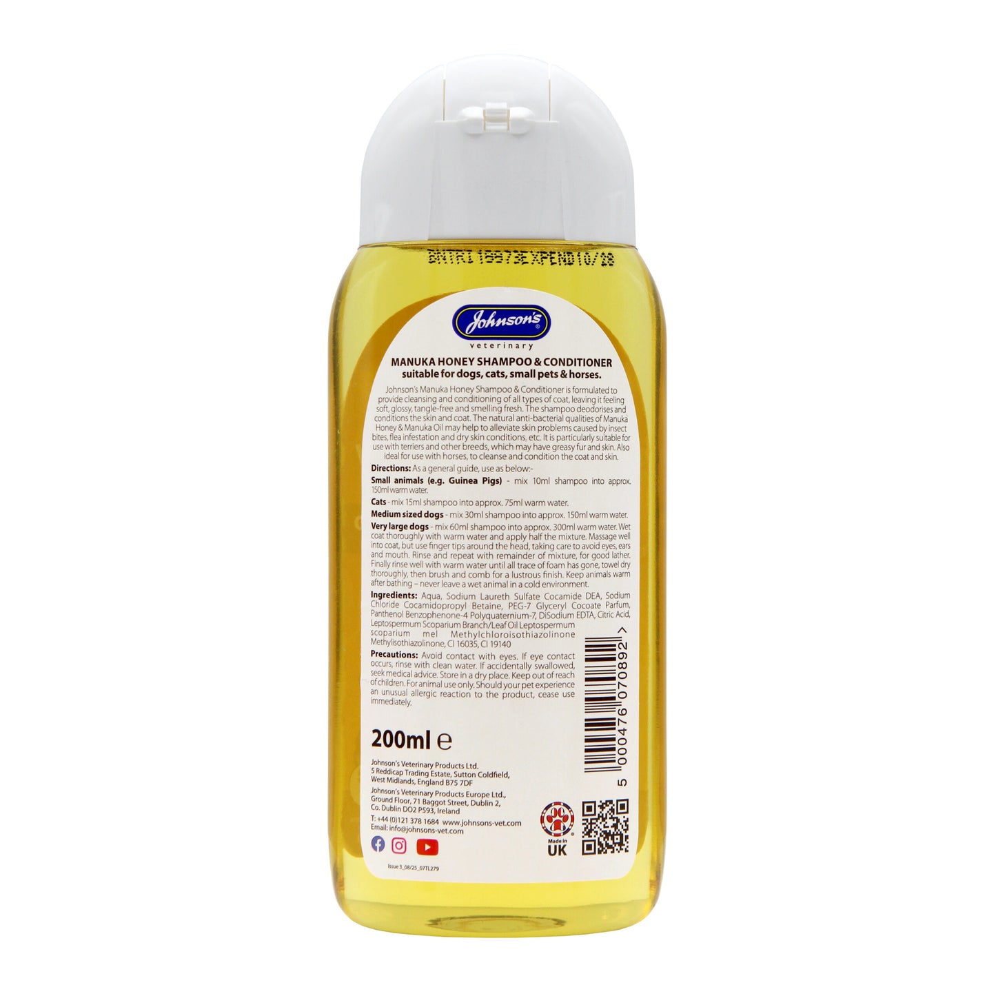 Johnson's Manuka Honey Shampoo – 200ml