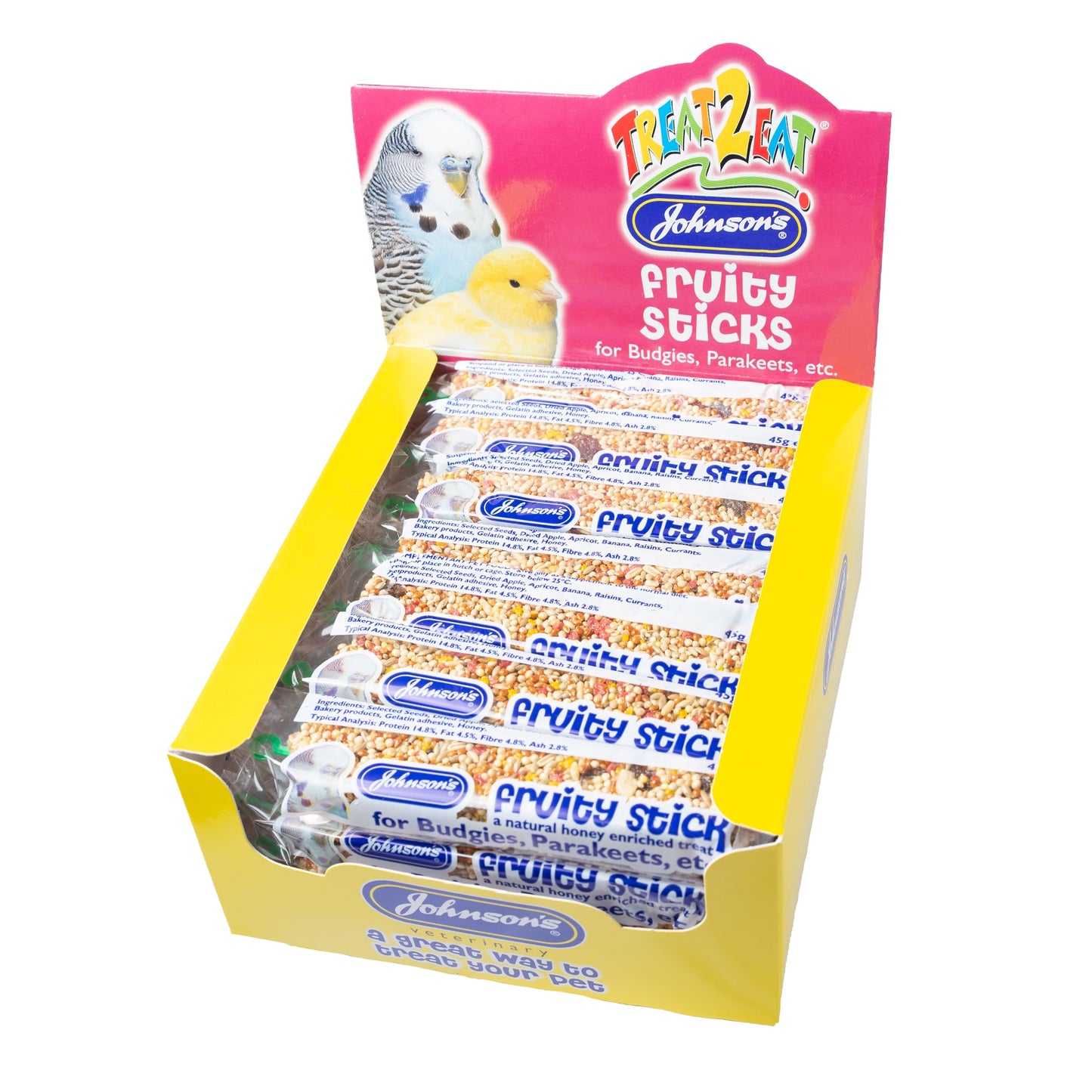 Johnson's Fruity Sticks for Budgies, Parakeets etc 45g