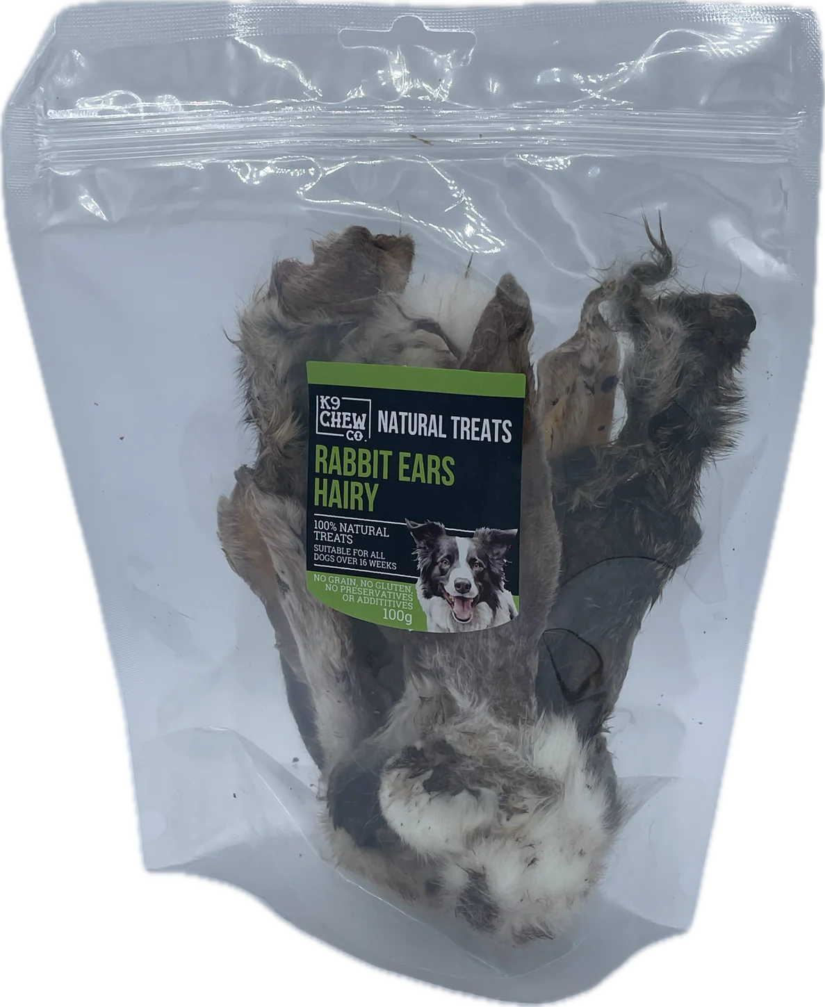 K9 Chew Co. Hairy Rabbit Ears 100g