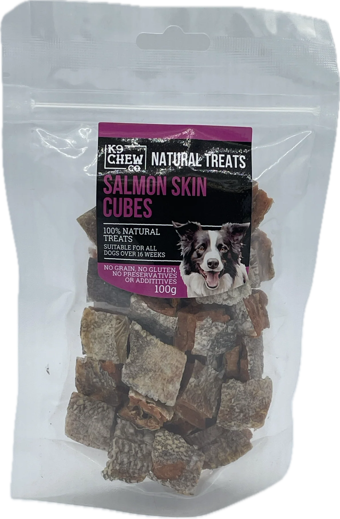 K9 Chew Co Salmon Skin Cubes 100g