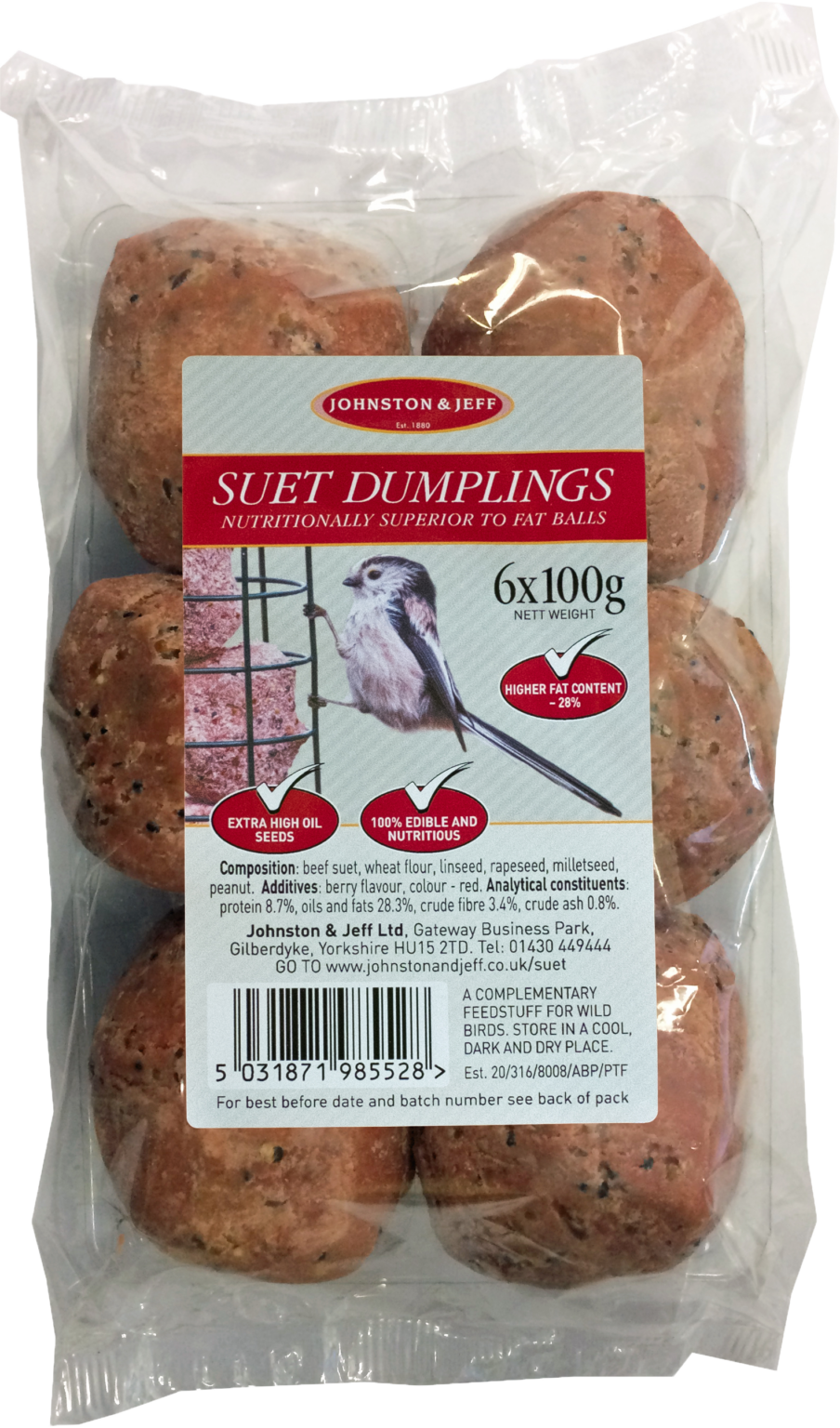 Johnston & Jeff Suet Dumplings 6 pack