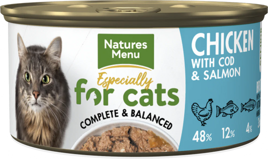 Natures Menu Senior Cat Can Chicken, Cod and Salmon 85g