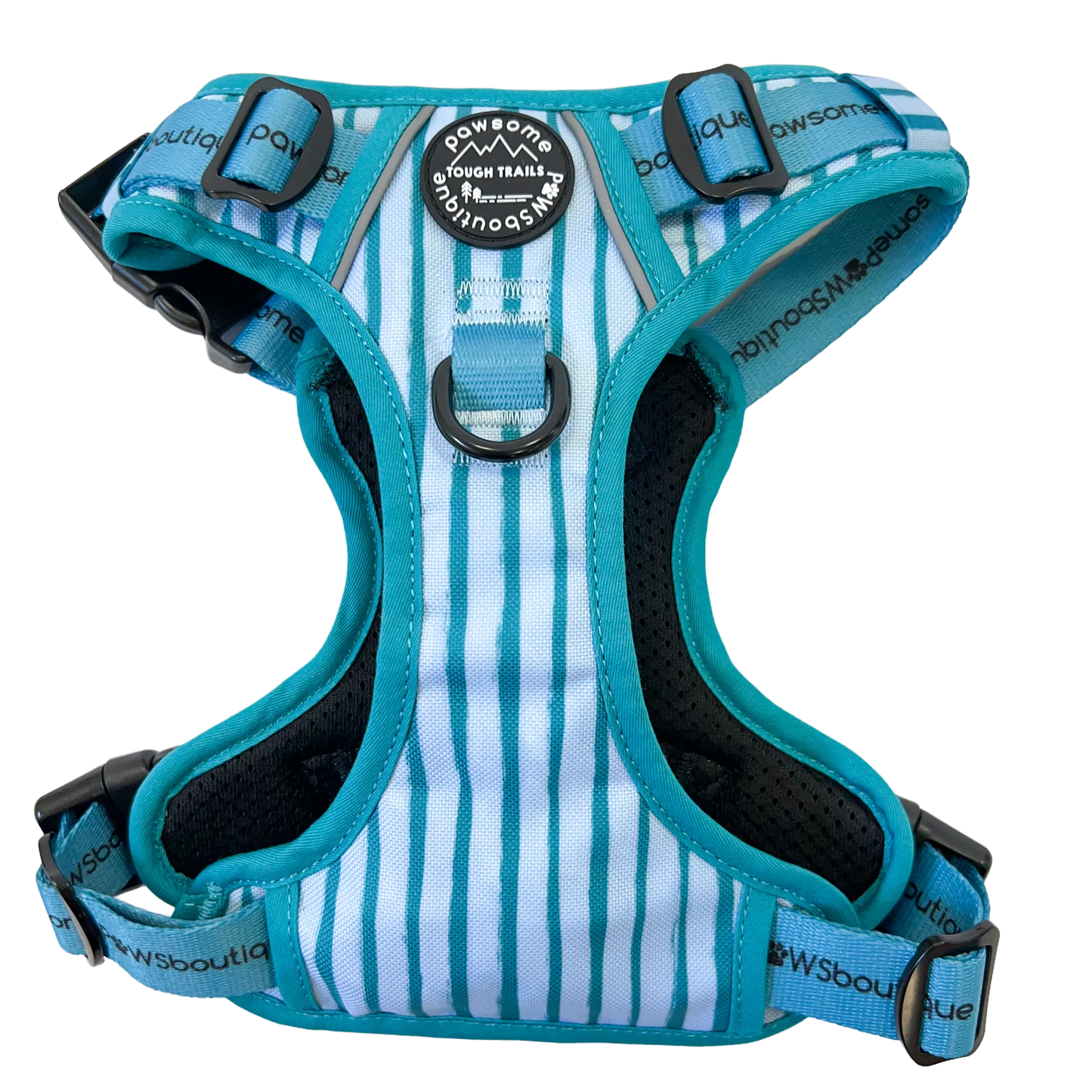 Pawsome Paws Boutique Blue Stripe Tough Trails Harness