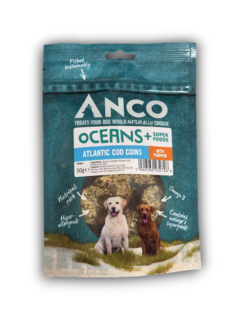 Anco Oceans+ Atlantic Cod Coins with Pumpkin 55g