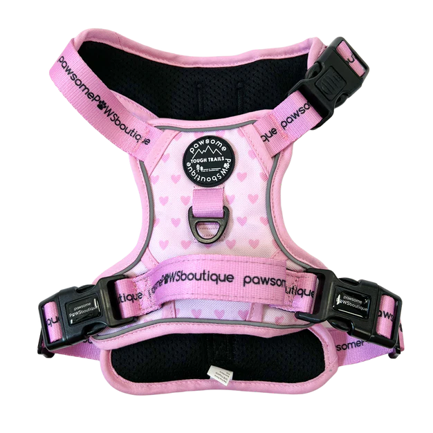 Pawsome Paws Boutique Pink Hearts Tough Trails Harness