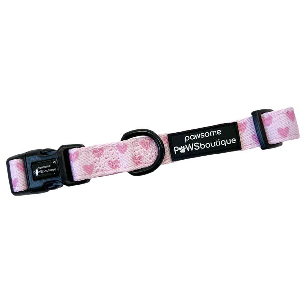 Pawsome Paws Boutique Pink Hearts Collar