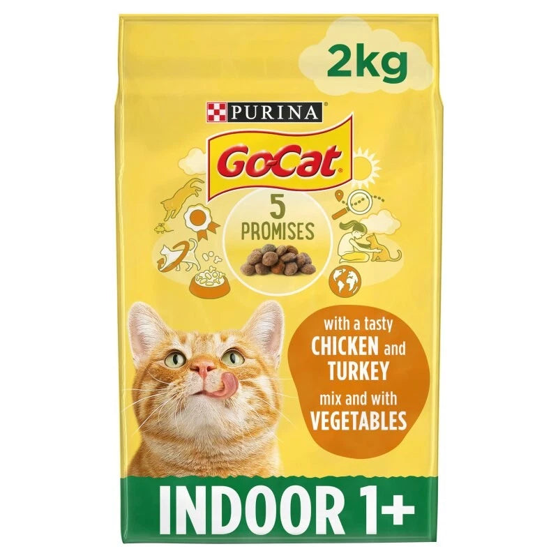 Go-Cat Adult Indoor Chicken & Veg Dry Cat Food 2kg
