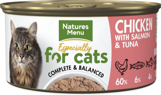 Natures menu Cat Can Chicken, Salmon and Tuna 85g