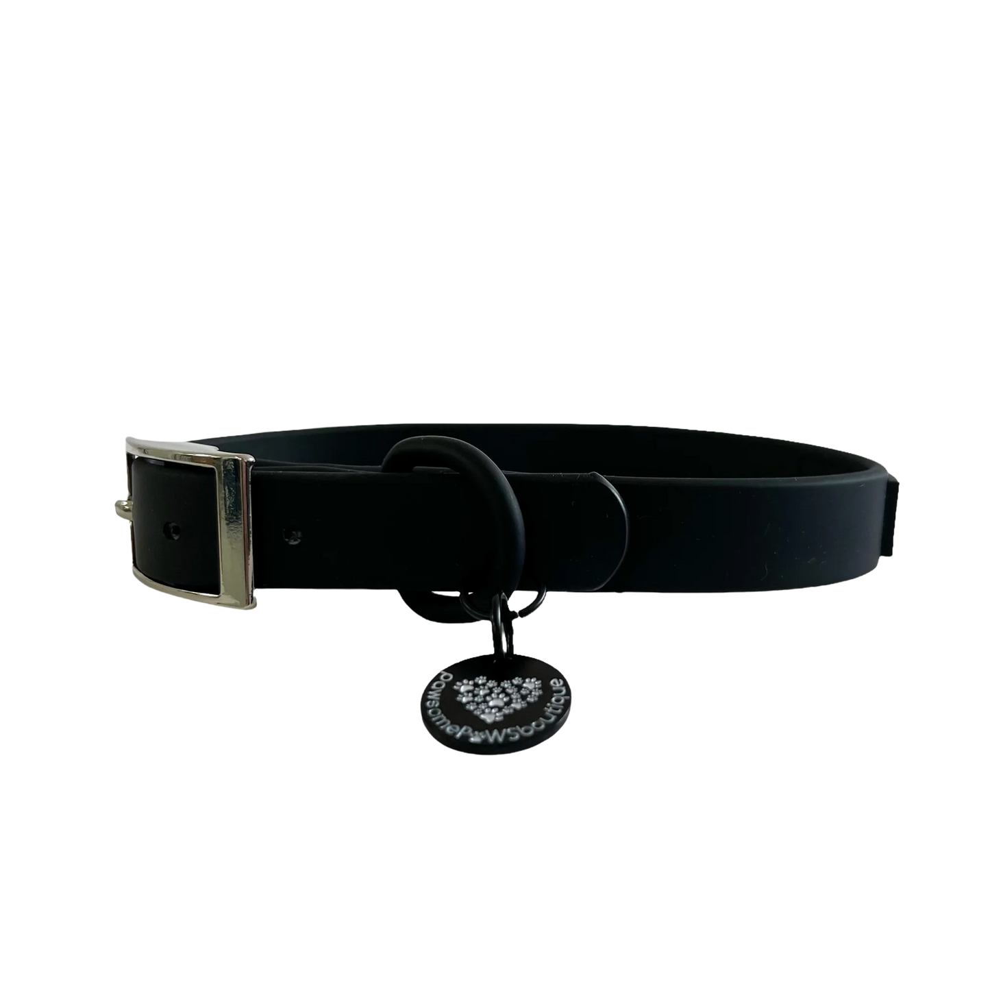 Pawsome Paws Boutique Black Waterproof Collar - Large