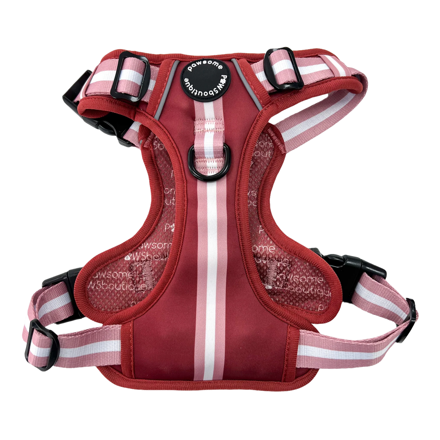 Pawsome Paws Boutique Essentials Wine Red Harness
