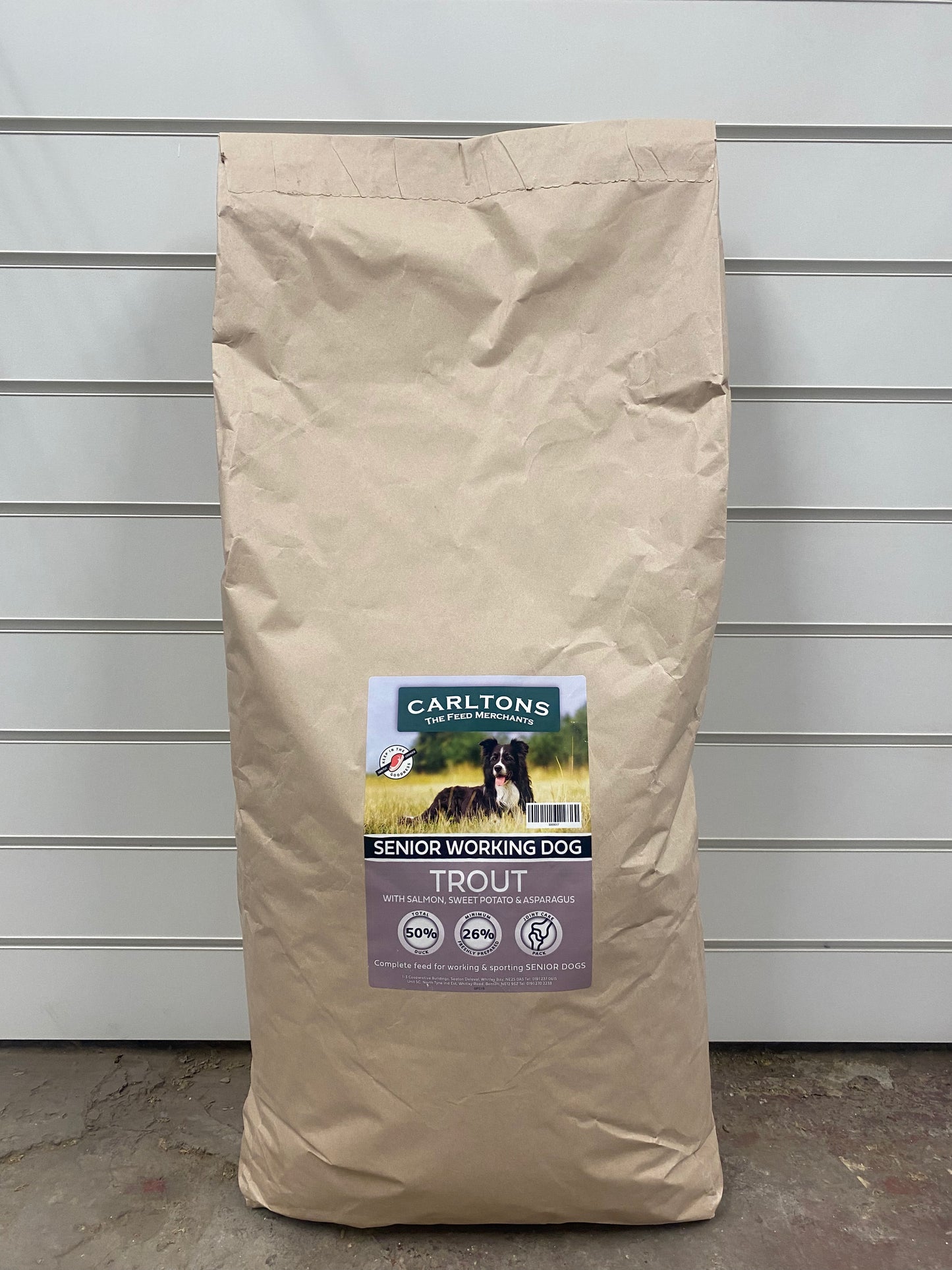 Carlton's Grain Free Senior Trout with Salmon, Sweet Potato & Asparagus 15kg