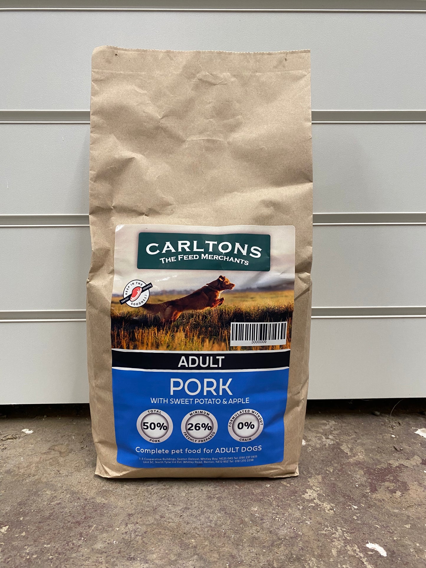 Carlton's Grain Free Adult Pork with Sweet Potato & Apple 2kg