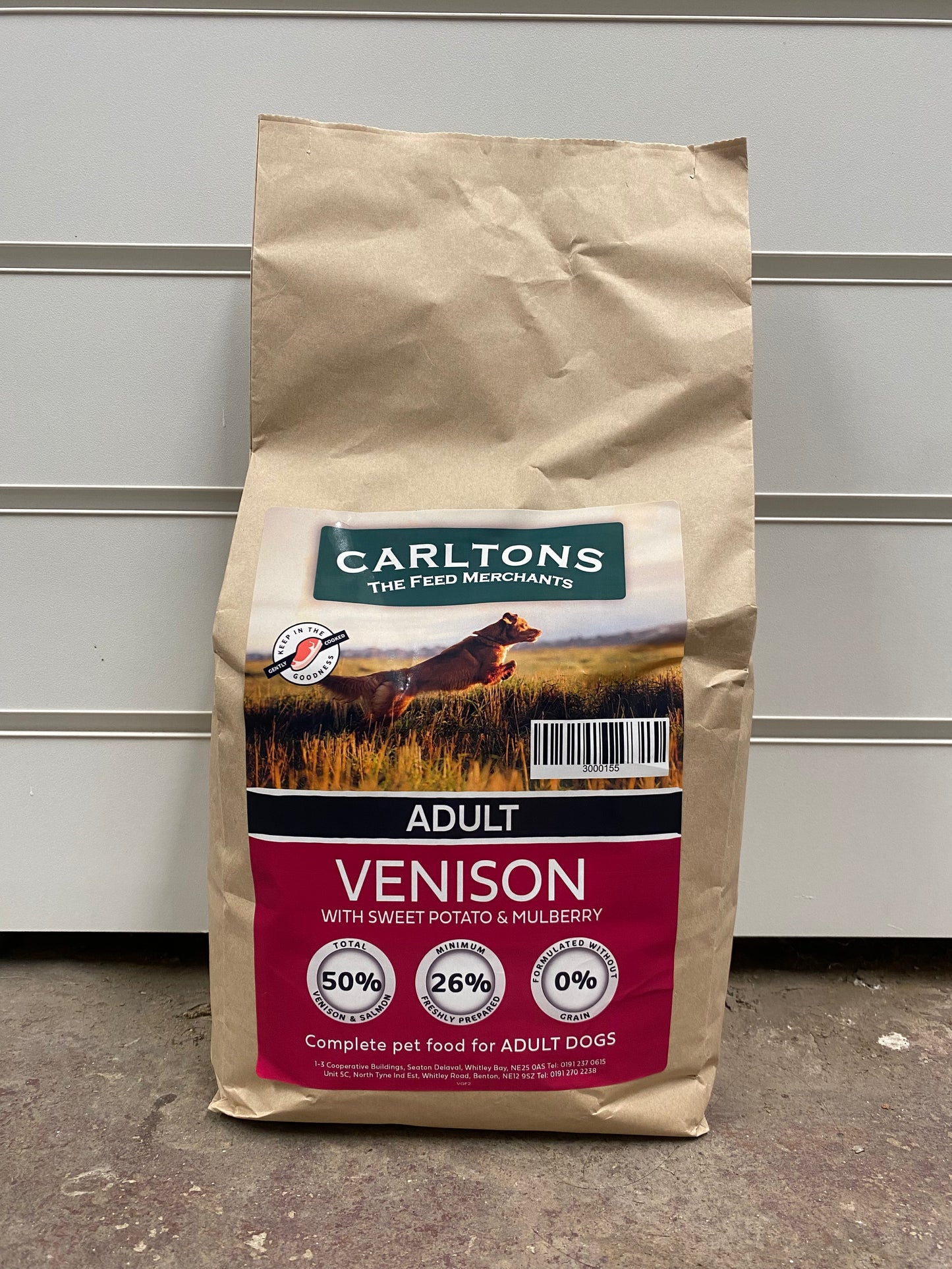 Carlton's Grain Free Adult Venison with Sweet Potato & Mulberry 2kg