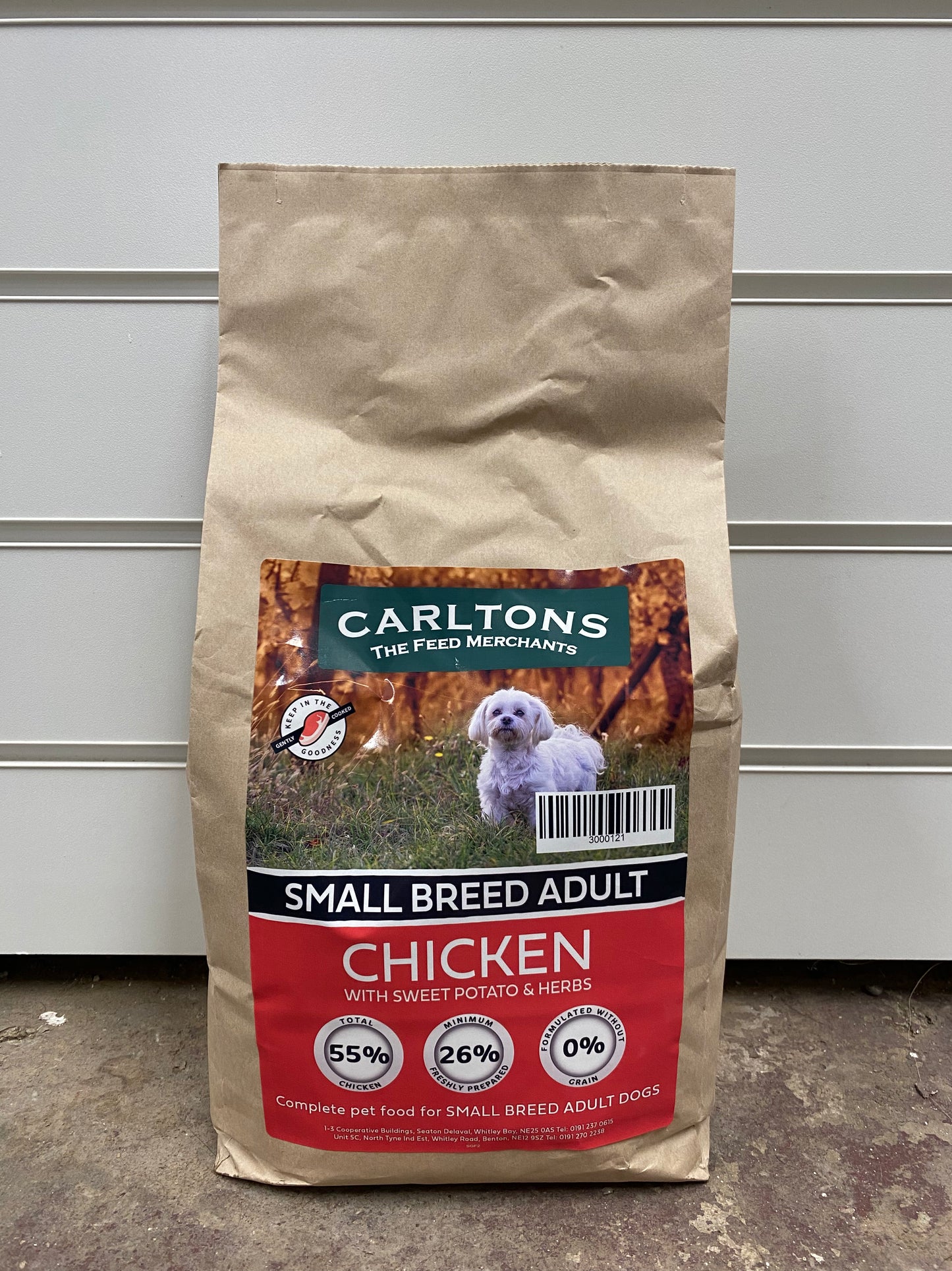Carlton's Grain Free Small Breed Adult Chicken with Sweet Potato & Herbs 2kg