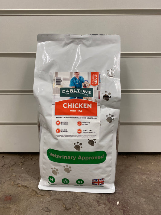 Carlton's Veterinary Small Breed Adult Chicken with Rice 1.5kg