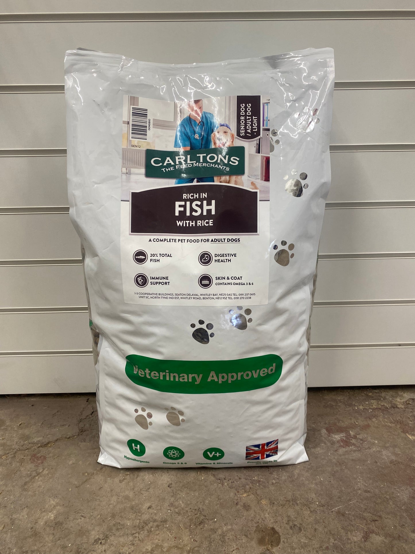 Carlton's Veterinary Light/Senior Fish with Rice 10kg