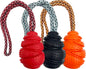 TPR Rubber Dog Toy Cone with Rope Handle – Medium