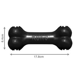 KONG Goodie Bone Extreme Durable Treat Dispensing Dog Toy - Medium Black (18cm)