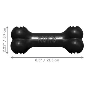 KONG Goodie Bone Extreme Durable Treat Dispensing Dog Toy - Large Black (21.5cm)