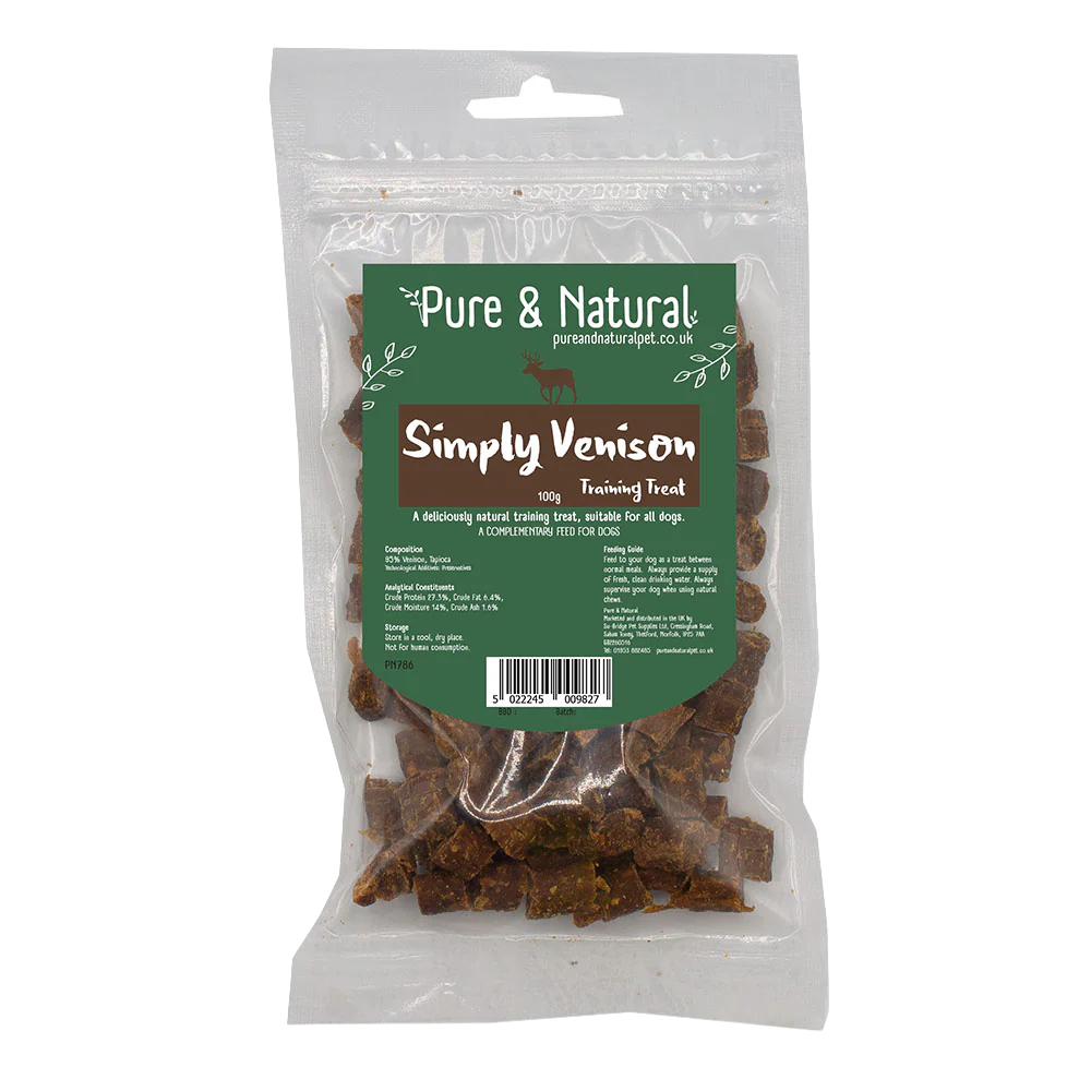 Pure & Natural Simply Venison Training Treats 100g