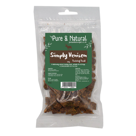 Pure & Natural Simply Venison Training Treats 100g