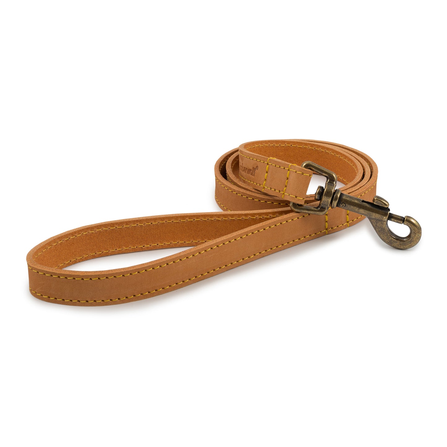 Ancol Timberwolf Leather Lead Mustard 60cmX19mm