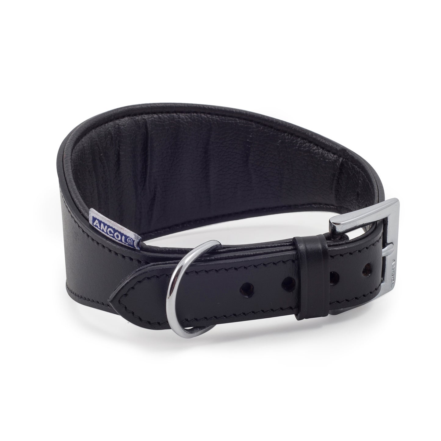 Ancol Heritage Greyhound/Whippet Padded Collar Black Size 2