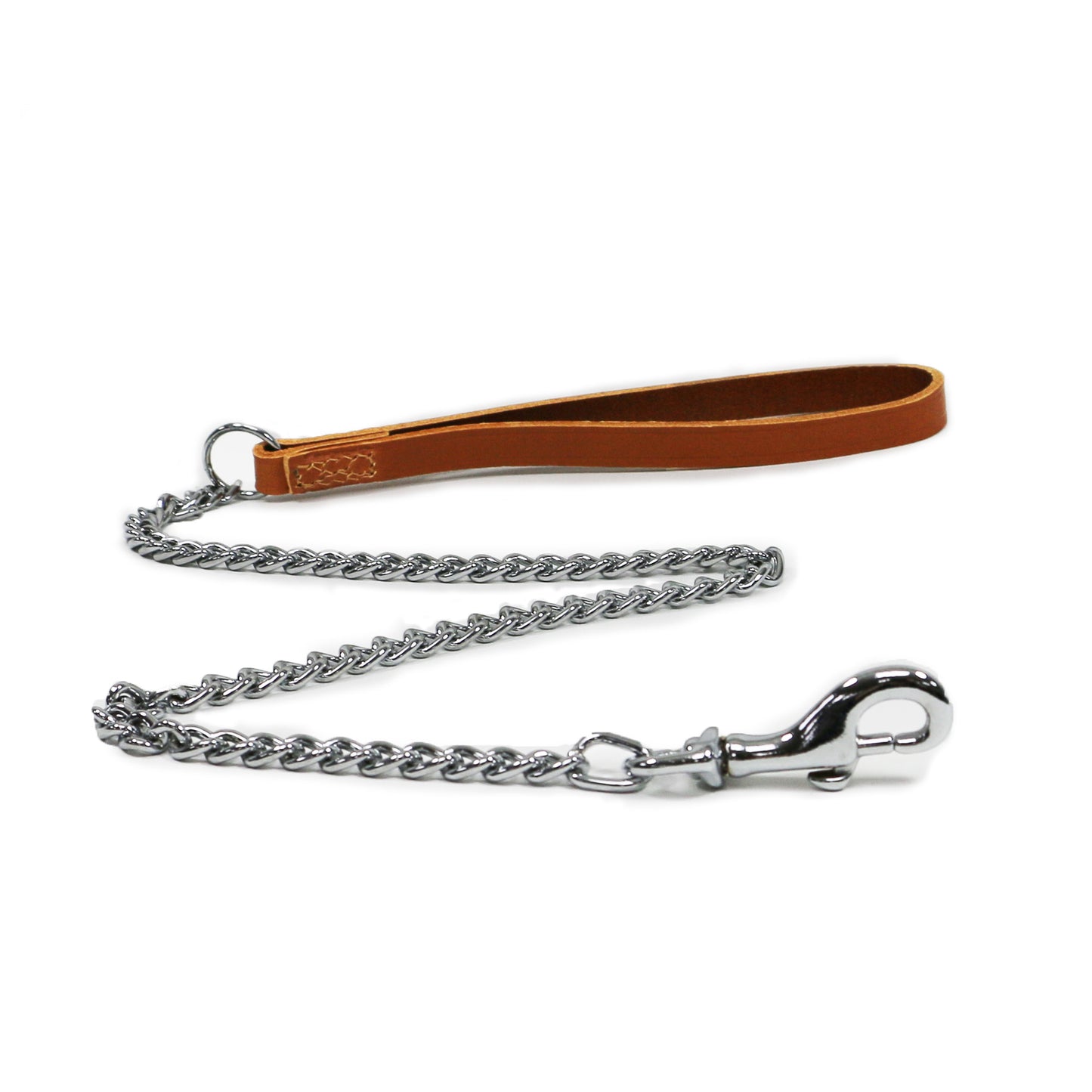 Ancol Heritage Leather Heavy Chain Lead Tan 80cm 50kg