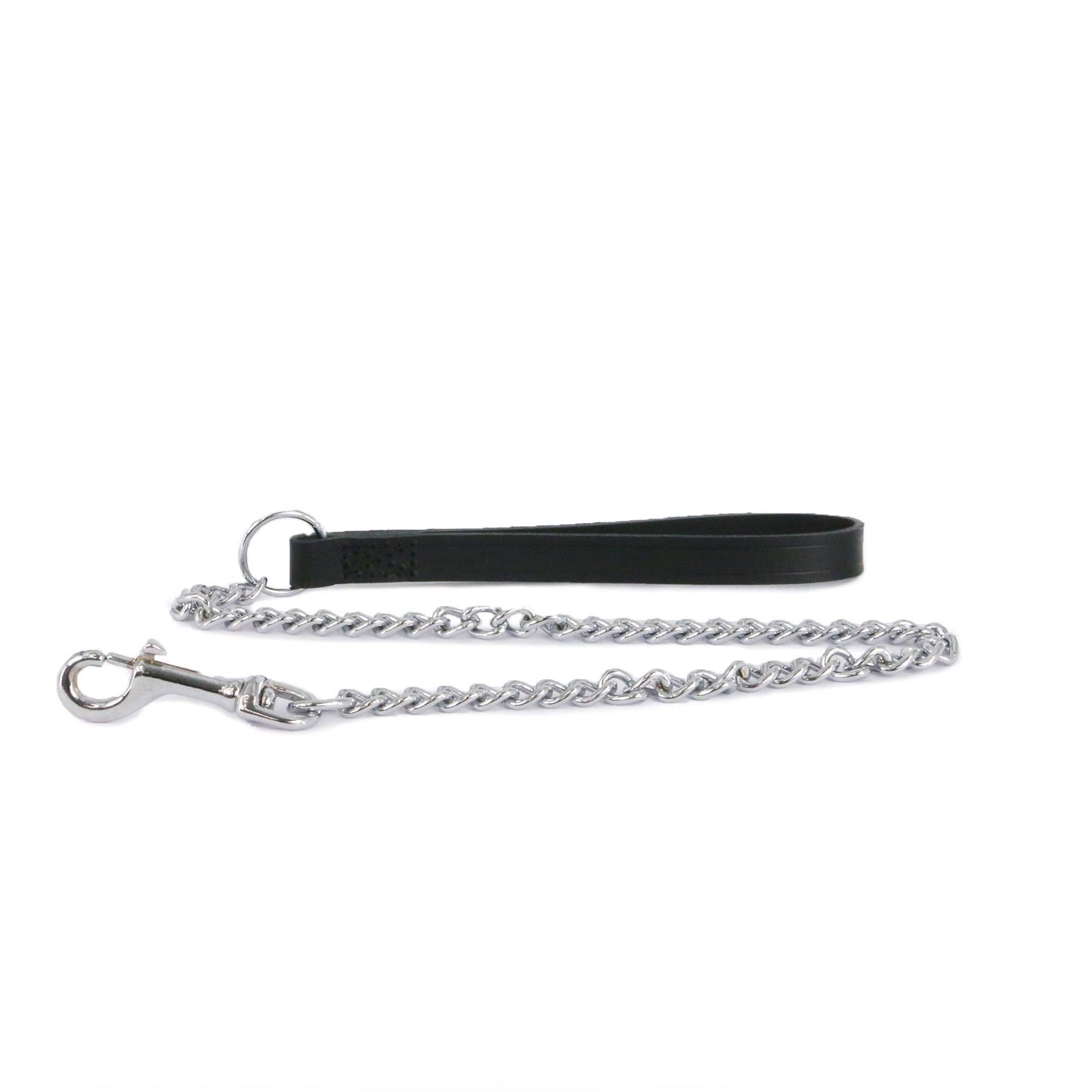 Ancol Heritage Leather Heavy Chain Lead Black 80cm 50kg