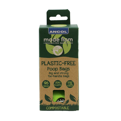 Ancol Made From Plastic Free Poop Bags 8 Rolls 96 bags