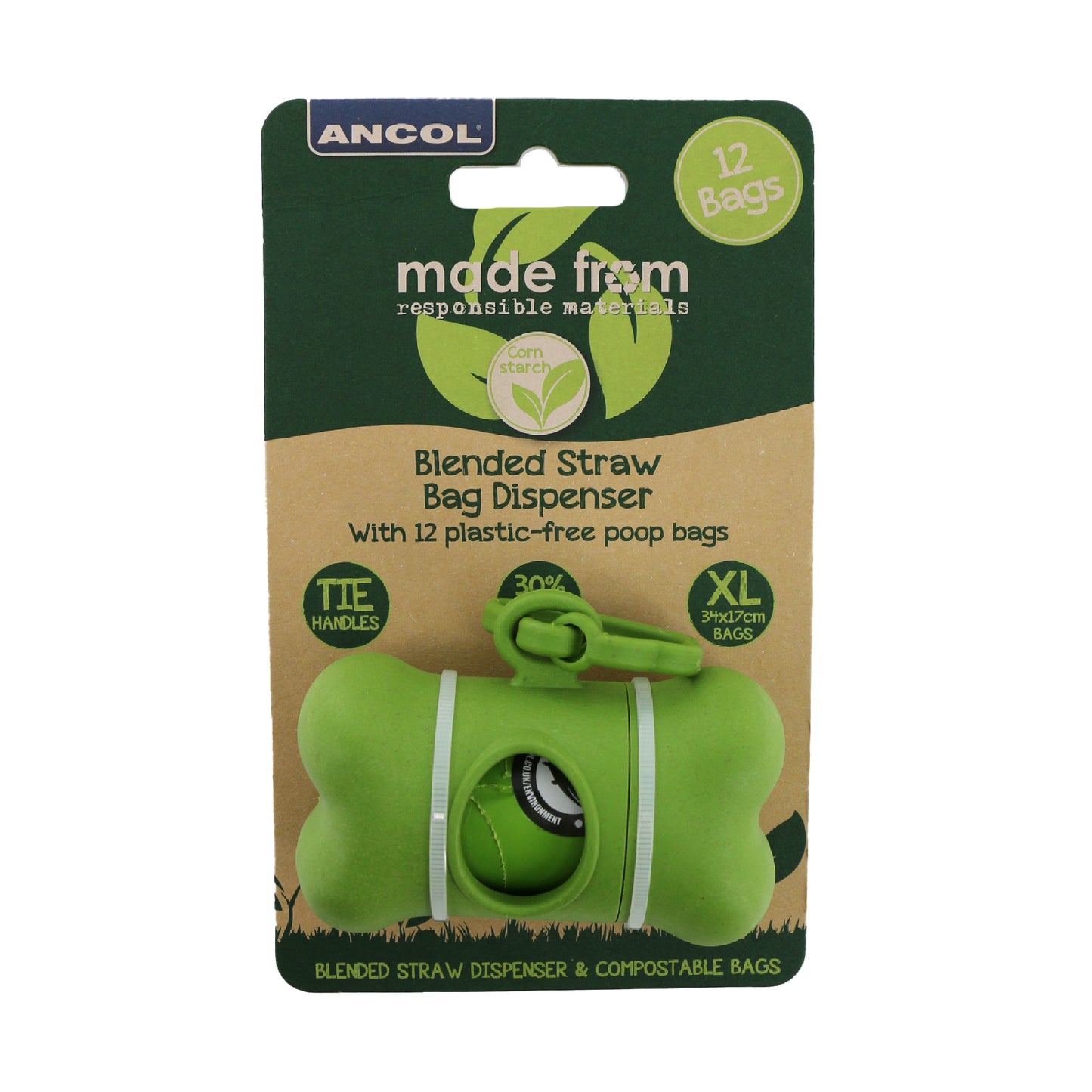 Ancol Made From Poop Bag Dispenser 12 Bags