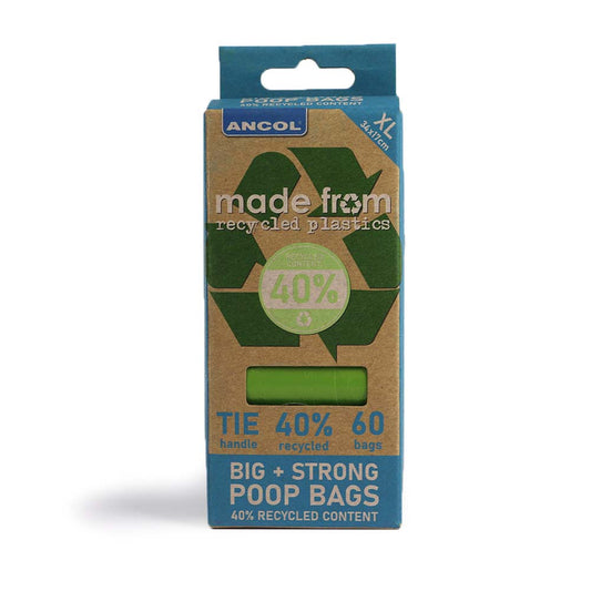 Ancol Made From Recycled Plastic XL Poop Bag 4 Rolls 60 Bags