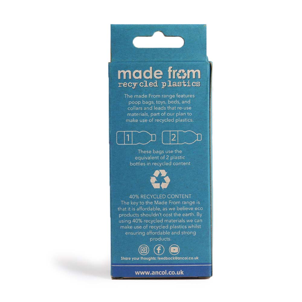 Ancol Made From Recycled Plastic XL Poop Bag 4 Rolls 60 Bags
