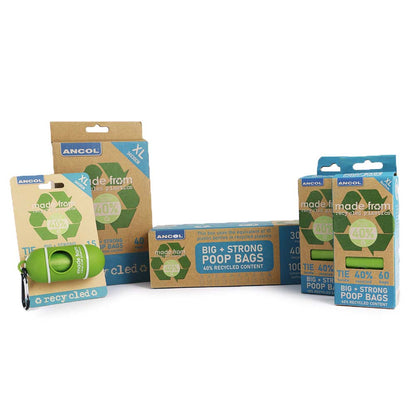 Ancol Made From Recycled Plastic XL Poop Bag 4 Rolls 60 Bags