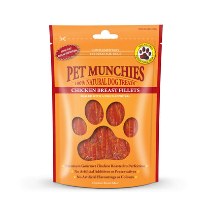 Pet Munchies Chicken Breast Fillets 100g