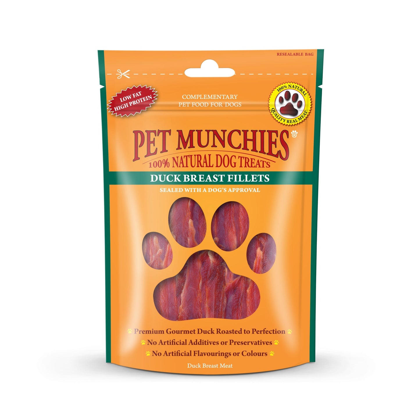 Pet Munchies Duck Breast Fillets 80g