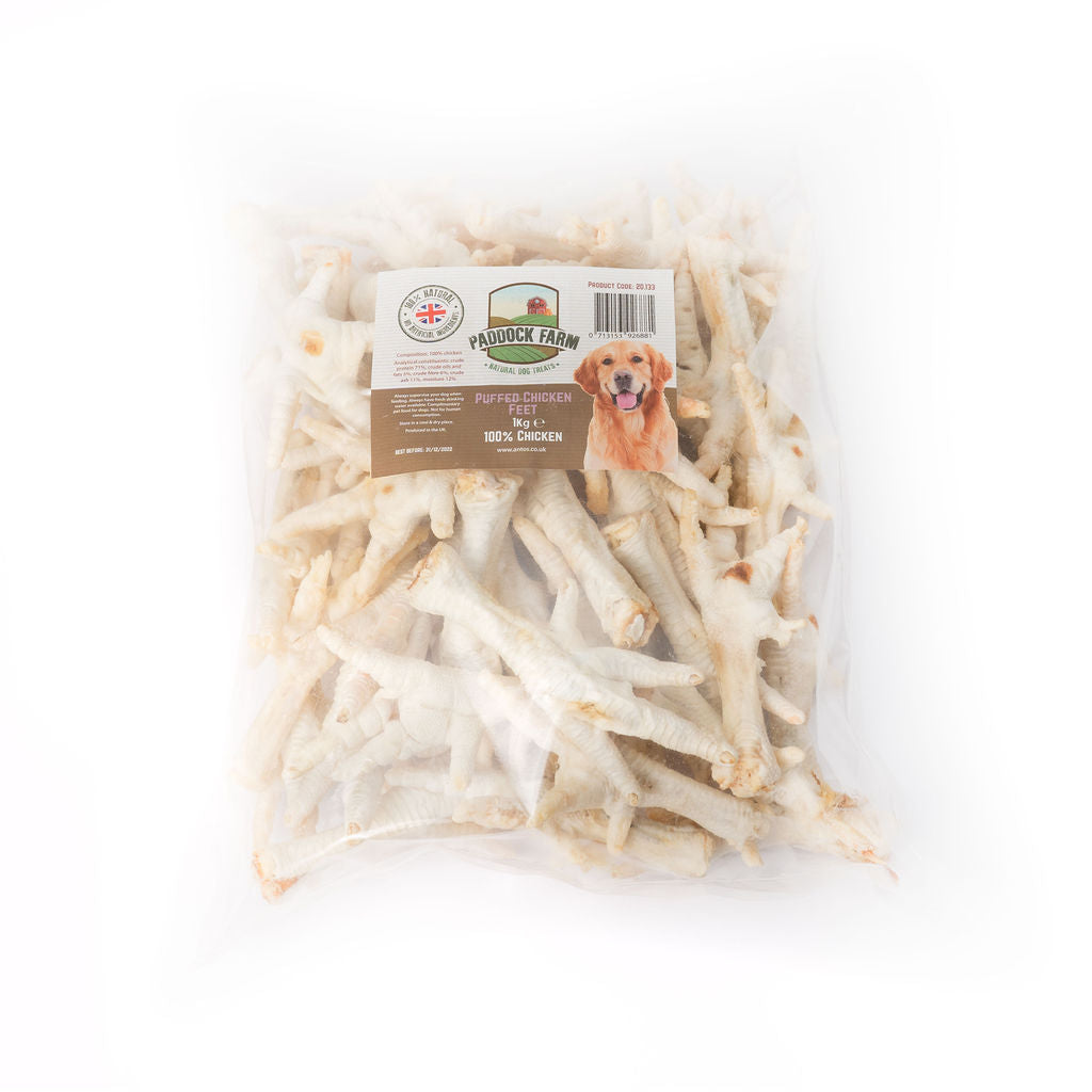 Paddock Farm Puffed Chicken Feet 1kg